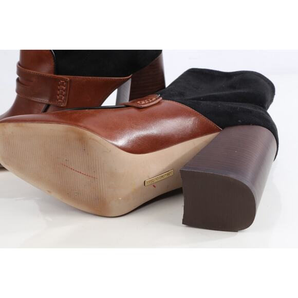 Louise et Cie Izel Bootie Black Leather Heeled Sock Loafer Stretch Boots 40 - Picture 10 of 16